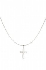 Heren ketting kruis - zilver