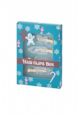 Haarclip box notenkraker - blauw zilver