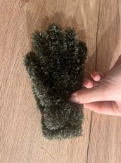 Handschoen kids fluffy groen