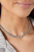 Ketting hart met zirkonia Zilver Stainless Steel