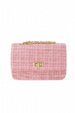 Tas met stiksels en gouden detail - roze