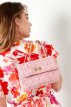 Tas met stiksels en gouden detail - roze