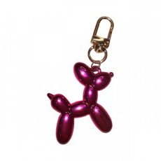 Sleutelhanger hondje fuchsia