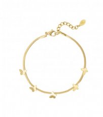 Armband vlinder goud