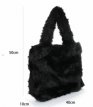 Faux fur shopper zwart