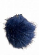 Fluffy sleutelhanger donker blauw