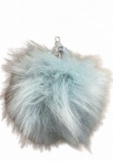 Fluffy sleutelhanger licht blauw