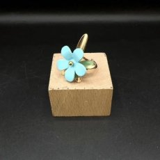 Ring Bloem volledig Blue