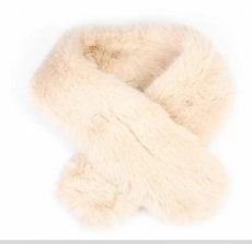 sjaal faux fur beige