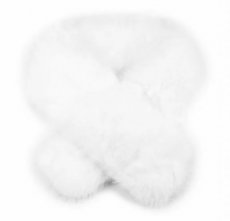 sjaal faux fur wit