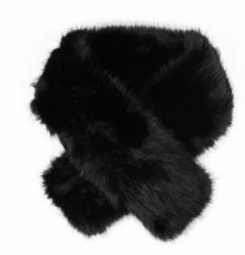 sjaal faux fur zwart